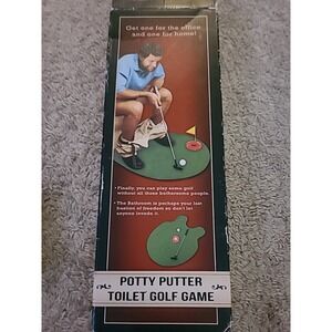 Potty Putter Toilet Golf Game Mini Golf - Great Father's Day Gag Gift, Complete
